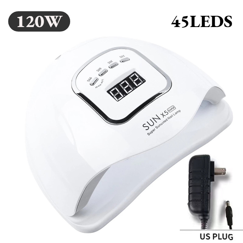 Lámpara de uñas de alta potencia, sensor inteligente, sincronización, fototerapia, máquina de uñas, lámpara de horneado de uñas LED, no máquina de uñas de mano negra