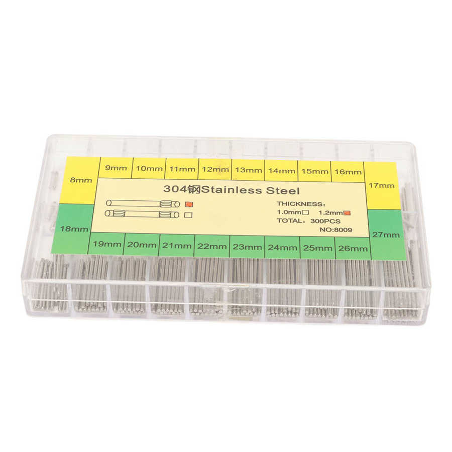 手表配件 钢表带插销连接杆花枝单头双头 8-27MM  300pc插杆插销