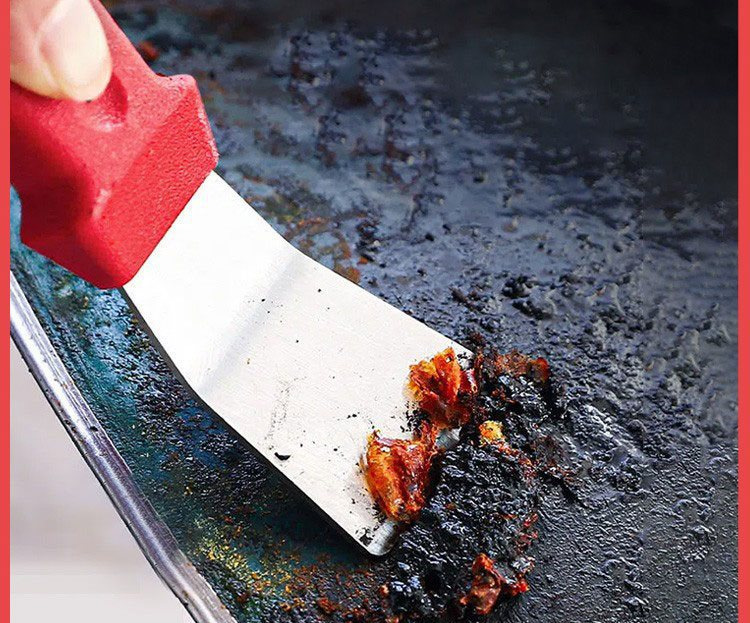 Stainless Steel Scraper Kitchen Range Hood Turbine Degreasing Refrigerator Defrosting Household Cleaning Tool Small Scraper