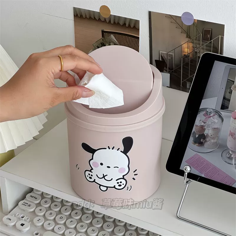 Small cute garbage can, storage system, garbage bag