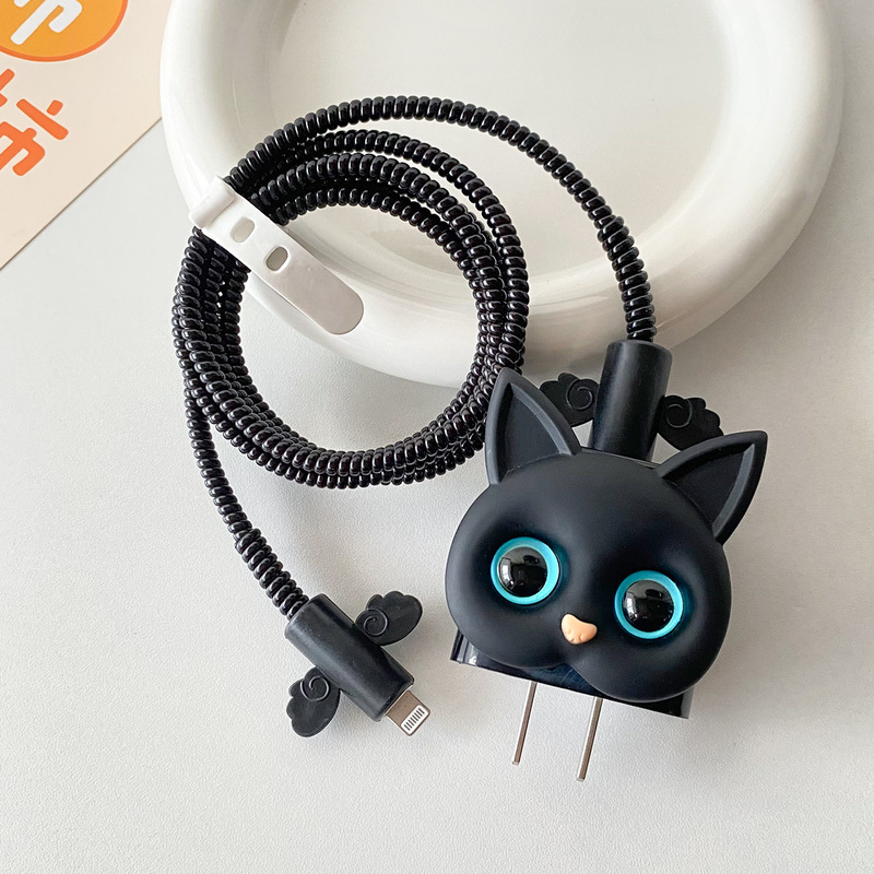 Cat Apple 20W Charger Protective Case 14Plus Compatible with iPad 2020 Data Cable 13Pro Cartoon Style Cat Apple 20W Charger Protective Case 14Plus Compatible with iPad 2020 Data Cable 13Pro Cartoon Style