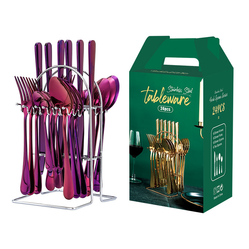 보라색 칼 붙이 (실버 랙)