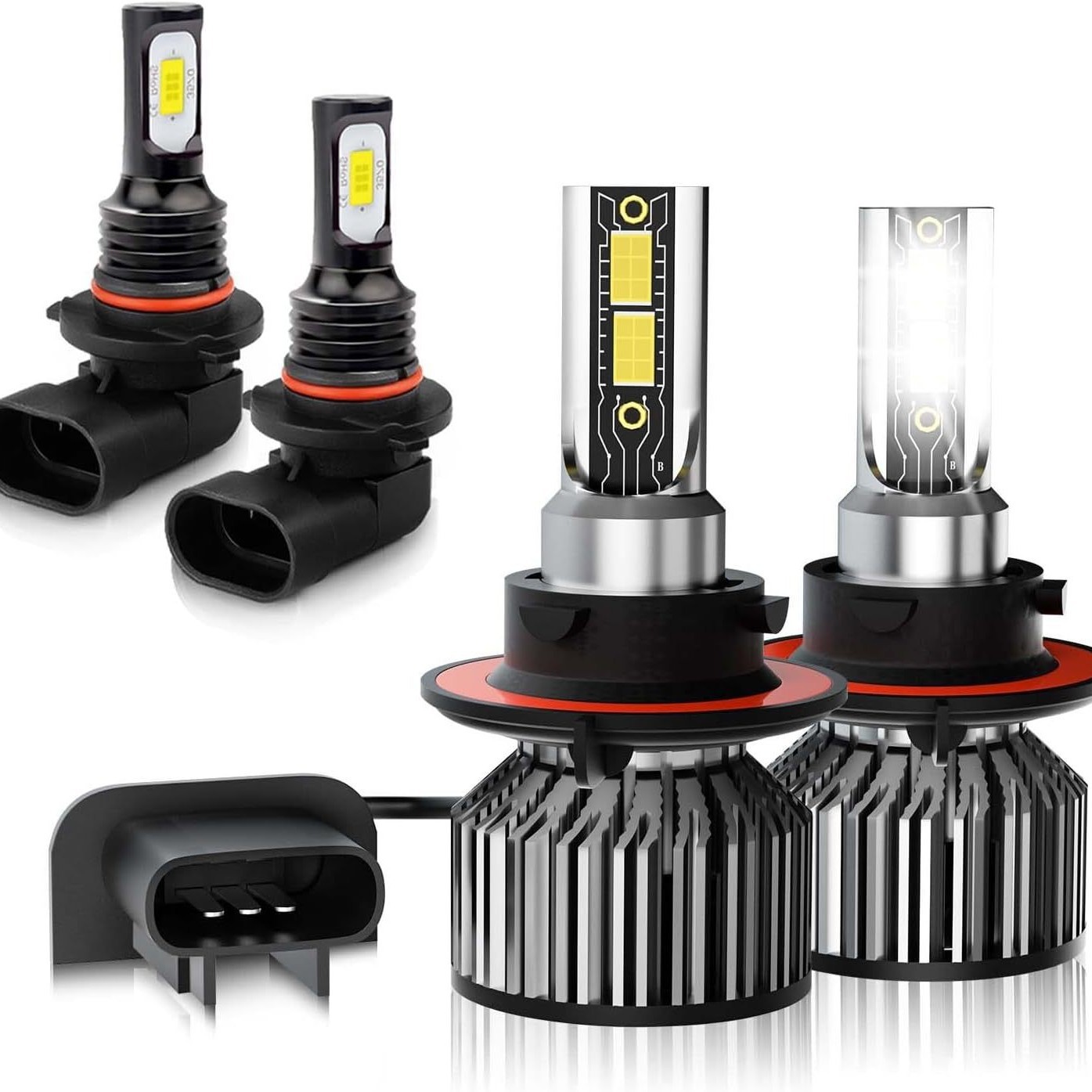Faros transfronterizos de automóviles LED faro de niebla 9005 9006 h11 CSP LED conjunto de luz blanca image 5