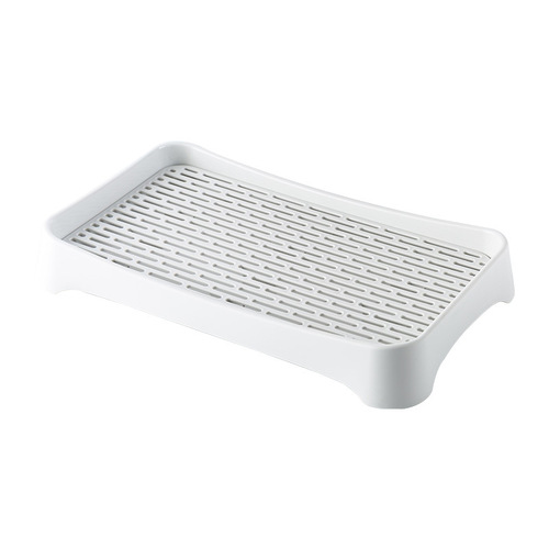 Rectangular home living room tea tray, creative tea set, water cup, drain tray, double-layer tray plastic fruit plate