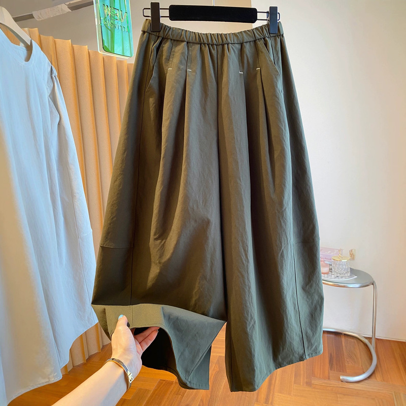 Plus-size fashion comfortable casual cropped pants for women, new versatile loose simple wide-leg pants Plus-size fashion comfortable casual cropped pants for women, new versatile loose simple wide-leg pants