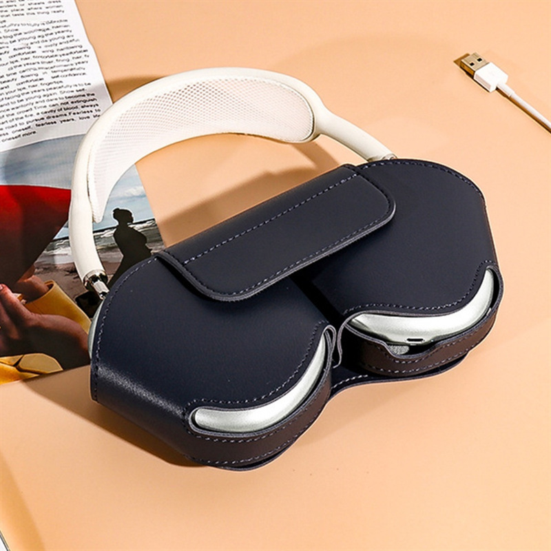 Funda de Almacenamiento para Auriculares AirPods Max de Cuero Antirrayaduras y Anticaídas