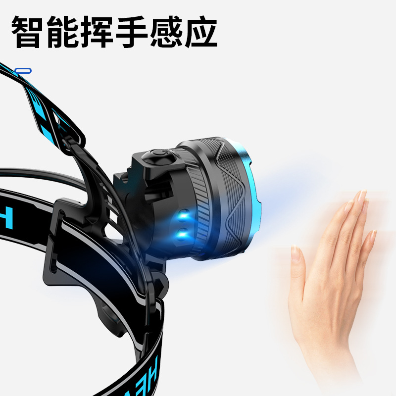 Cuentas de lámpara de matriz LED faro con sensor de luz fuerte, pantalla eléctrica digital lateral de cabeza de alta potencia, linterna de iluminación exterior