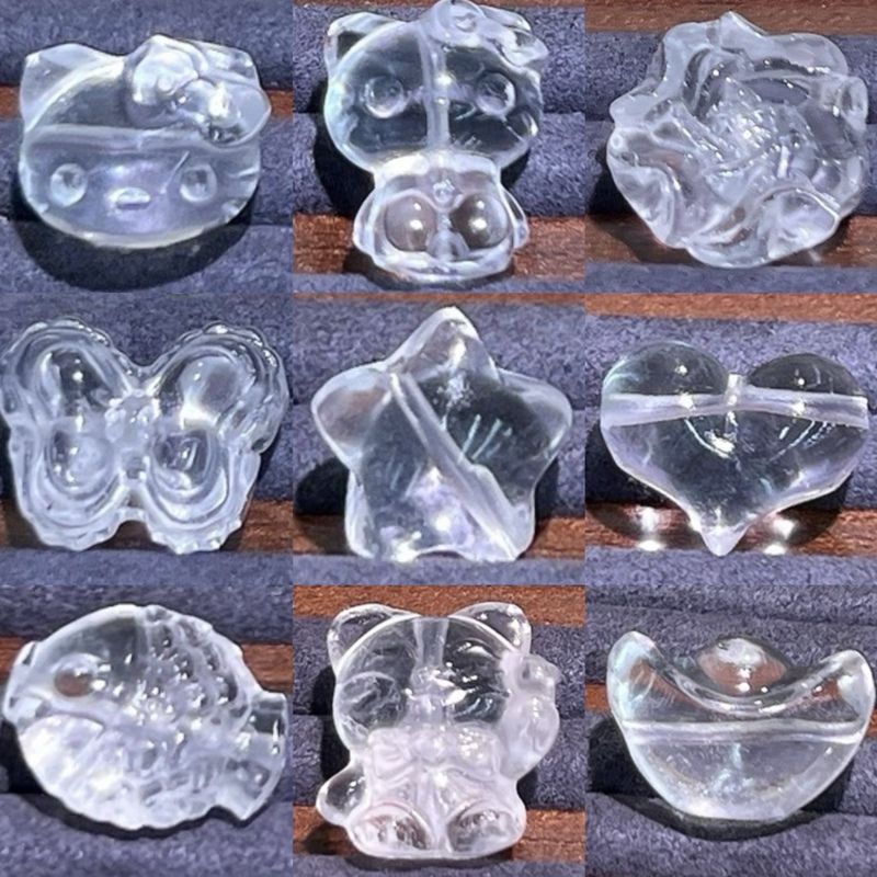 Natural White Crystal Various Cartoon Accessories, Handmade DIY Toy Bracelets, Necklaces, Bead Pendants, Fashion Accessories