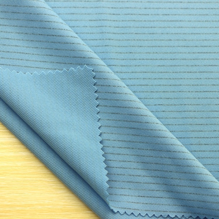 全涤导电丝抗防静电吸湿排汗速干珠地网眼布鸟眼布功能性针织面料