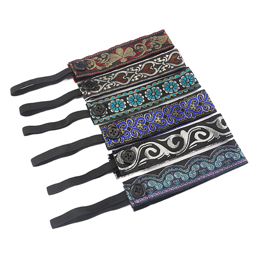 Oido transfronterizo anti-apriete máscara botón diadema borde ancho cinta enfermera máscara banda de pelo Simple deportes headwear