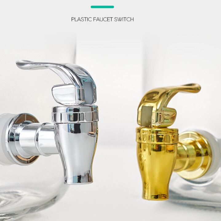 Bubble bottle faucet ABS plastic extended faucet mouth gold and silver with filter special sealed switch for wine jars