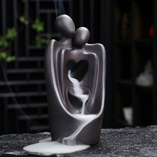 Cross-border new product purple sand backflow incense burner creative couple Tiancheng smoke aromatherapy burner home tea room decorations crafts
