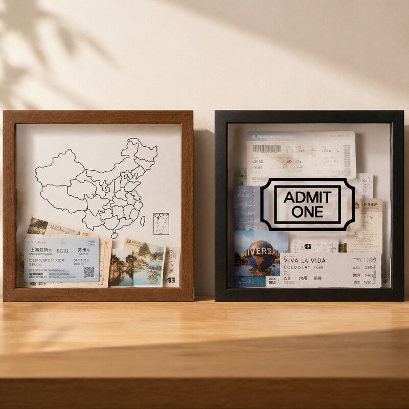 Global Travel Souvenir Hollow Photo Frame for Ticket Stubs, Airline Tickets, Movie Tickets, Train Tickets, Collection and Display Frame Global Travel Souvenir Hollow Photo Frame for Ticket Stubs, Airline Tickets, Movie Tickets, Train Tickets, Collection and Display Frame