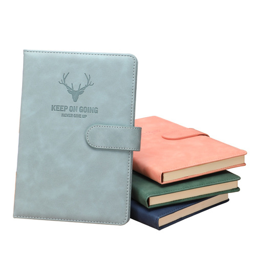 Business A5 Thick Notebook, Lamb Skin Clasp Notebook, Stationery Student Learning Diary Notebook Wholesale