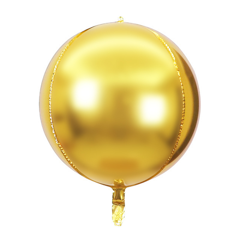 Laser transfronterizo plata oro color disco película de aluminio bola KTV fiesta de cumpleaños 22 pulgadas 4D globos discoteca