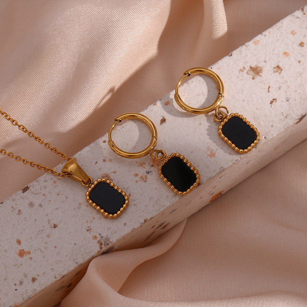 Womenu0027S Lady Geometric Stainless Steel Jewelry Set Geometry Plating Metal Arylic Stainless Steel