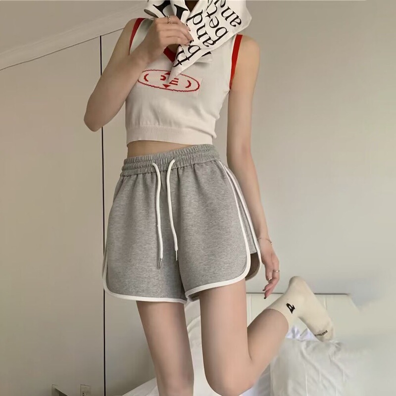 American-Style Casual Sweet and Spicy Trendy Sports Breathable Shorts for Women, Summer Ins Simple Versatile Loose Three-Quarter Ultra-Short Shorts American-Style Casual Sweet and Spicy Trendy Sports Breathable Shorts for Women, Summer Ins Simple Versatile Loose Three-Quarter Ultra-Short Shorts