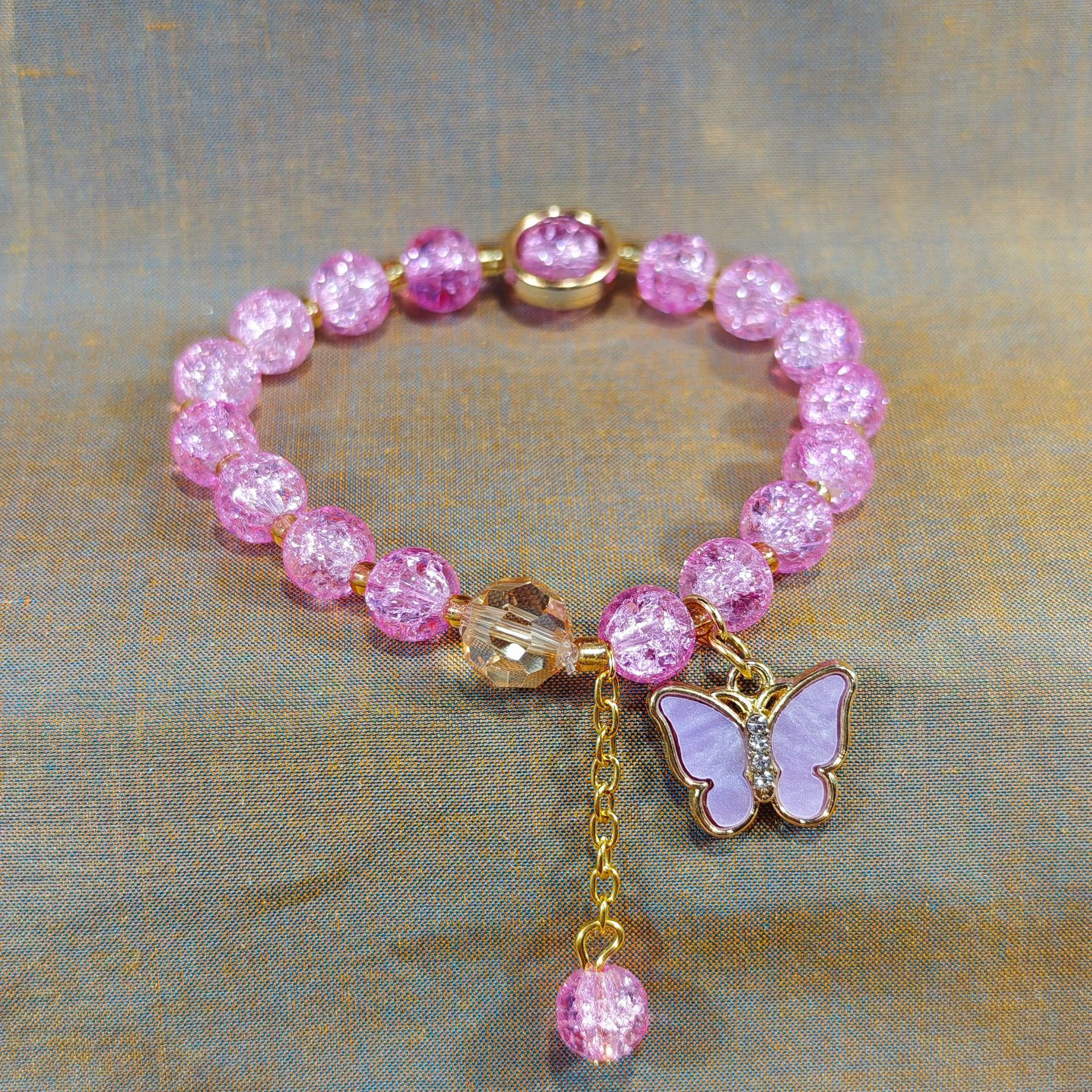 Las celebridades de Internet retro transfronterizas suelen ser todo-fósforo pulsera elástica de estilo ins simple pulsera de moda de lujo ligero, joyería de temperamento