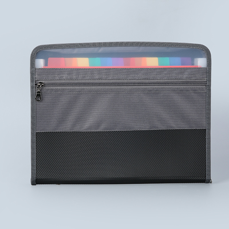Bolso de órgano transfronterizo a4 carpeta doble cremallera 13 capas de papel de prueba de estudiante de gran capacidad bolsa de almacenamiento bolsa de documentos de oficina image 11