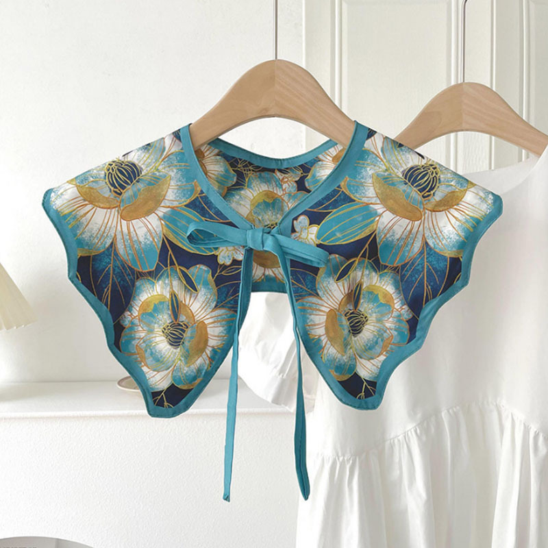 Nuevo chal protector solar de verano de las mujeres al aire libre con aire acondicionado decoración de la habitación chaleco de protección del cuello pequeña bufanda falsa bufanda anudada