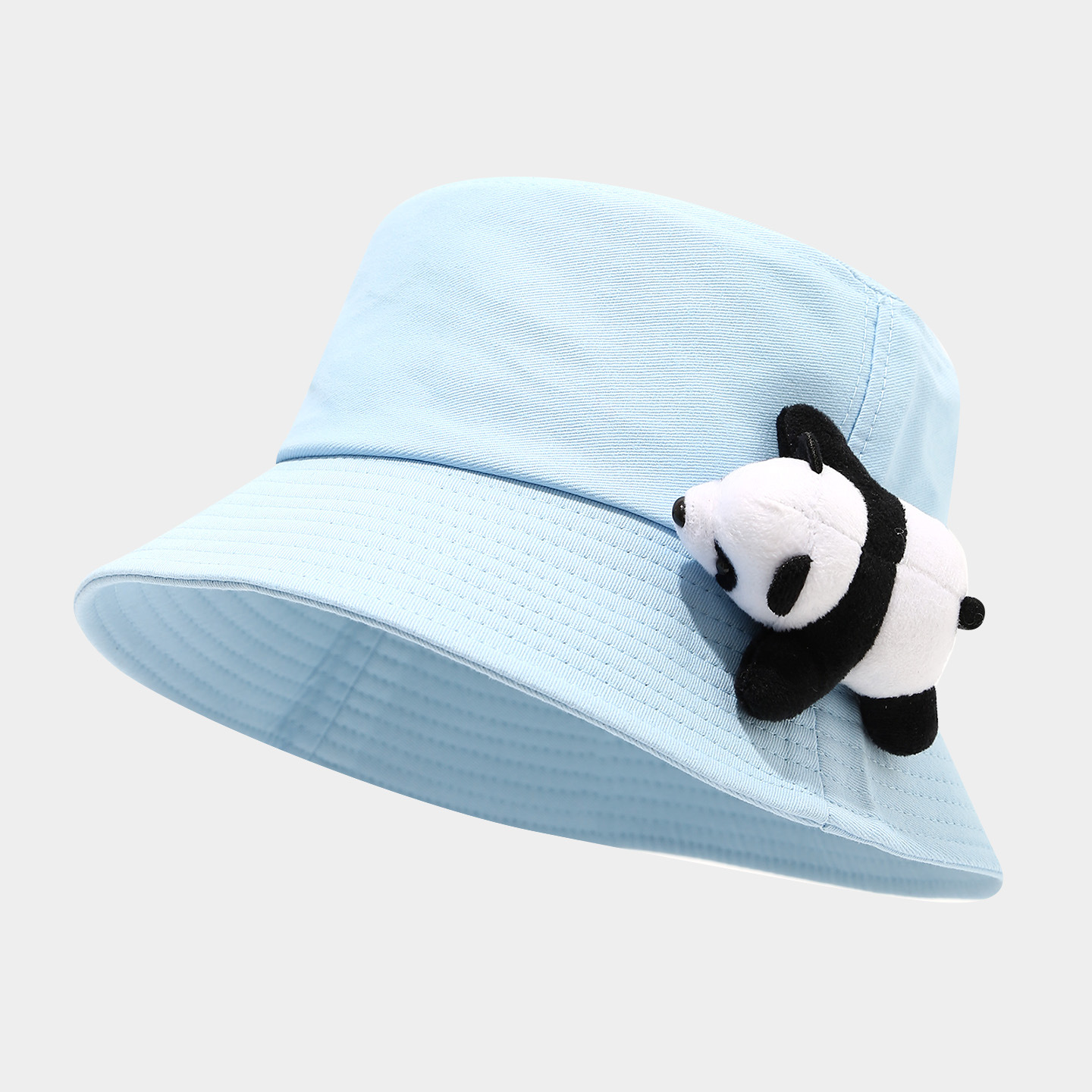Versión coreana de la muñeca de dibujos animados lindo panda rojo sombrero de pescador hombres y mujeres japonés pequeño fresco moda dulce sombrero de lavabo sombrero para el sol