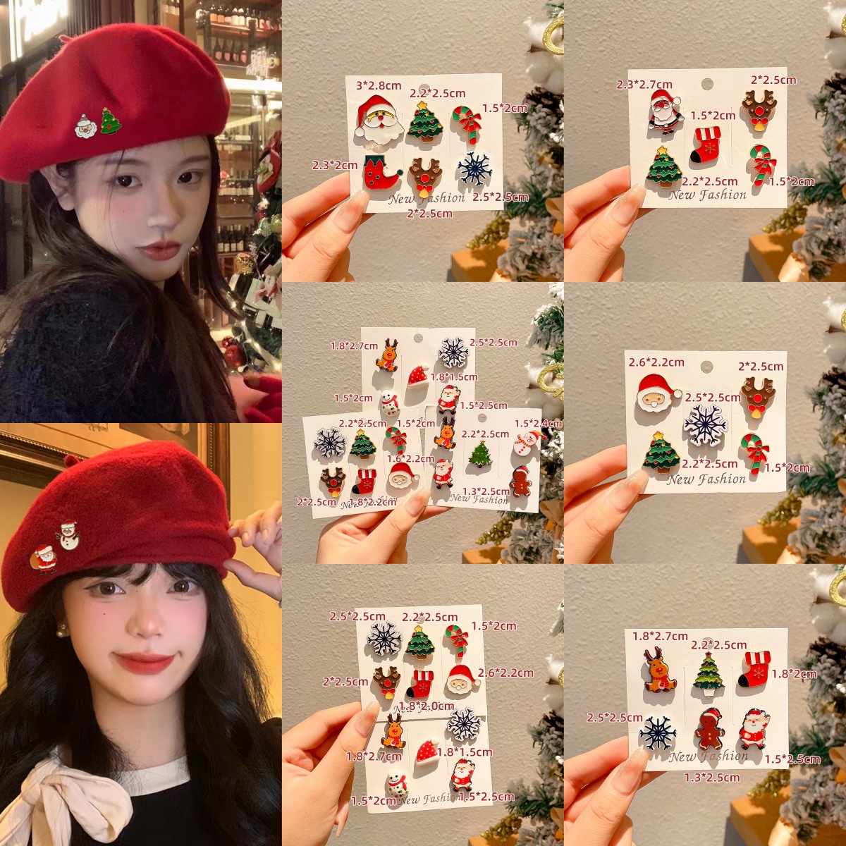 2026 decoración de Año Nuevo Año del Caballo broche adorable insignia de metal de Navidad broche joyas al por mayor