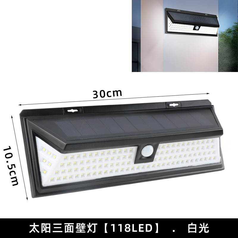 Lámpara Solar de pared 20LED con detección de movimiento humano, lámpara de jardín para el hogar, iluminación exterior, farola impermeable para patio y jardín