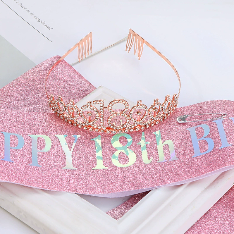 Пошитая на границе мода Happy Birthday ремень через плечо с золотым зеленым луком золотой пояс для вечеринки