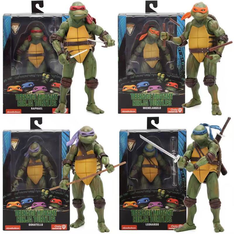 NECA Teenage Mutant Ninja Turtles 1990 Movie Version TMNT Limited Edition 7inch Action Figure Model Ornament