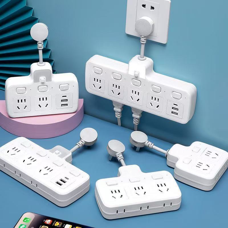 Household multi-function converter one-turn multi-hole socket USB plug board conversion plug wiring board office row plug board