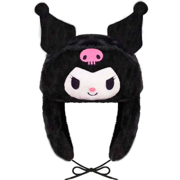 Inventario transfronterizo otoño y invierno nuevo gorro de dibujos animados engrosado para hombres y mujeres lindos gorro de protección de oídos caliente gorro de pelusa fría gorra