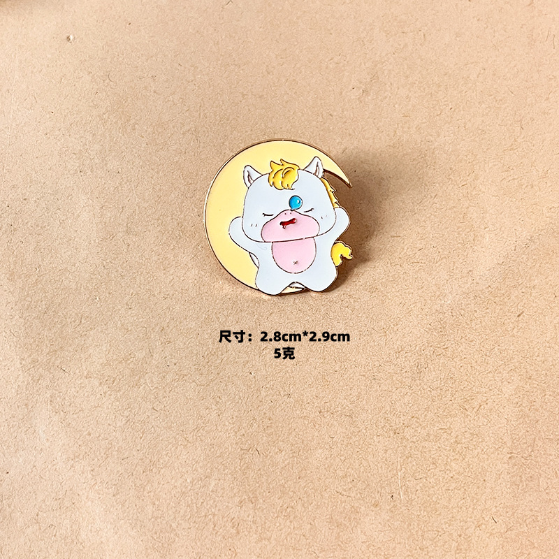 Año del Caballo broche de mujer adorable insignia japonesa de Año Nuevo dibujos animados pin decoración creativa cierre pin accesorios mochila