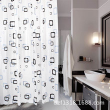 热销PEVA防水防霉浴帘混批 厂家直销浴帘批发 回迁房专供防水浴帘