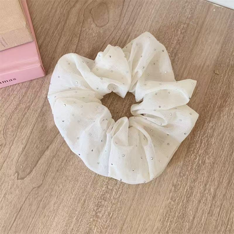 9#별이 빛나는 다이아몬드 머리끈-베이지