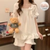 Sleeves, set, white detachable breast pads, with short sleeve