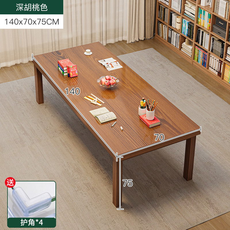 Mesa de trabajo sala de estar grande escritorio largo pierna de madera maciza escritorio de la computadora en casa Escritorio de estudio sala de estar Mesa Grande image 7