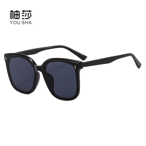  New GN Sunglasses Men’s and Women’s Square Frame Internet Celebrity Korean Sunglasses Kuaishou Trendy Sunglasses