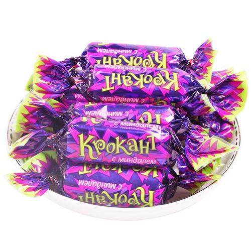 Russian imported nut snack filled chocolate candy wedding celebration crispy KDV purple skin candy popular happy candy