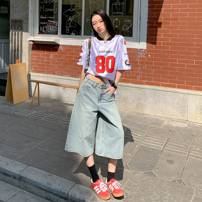 Новые американские свободные джинсы весной и летом 2025 года