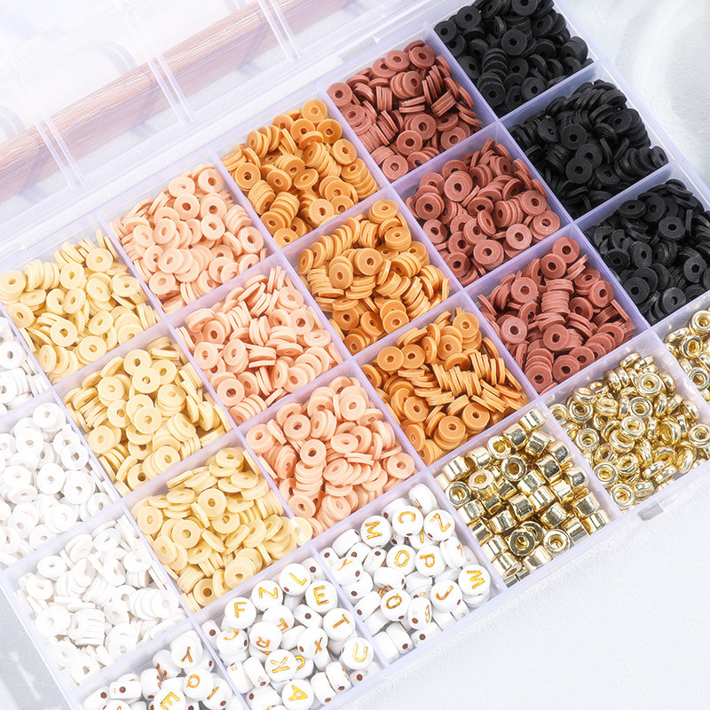 210g Weight Beads Jewelry Making Type DIY Jewelry Accessories Classification 1 Set Quantity soft clay Material Round, Letter Pattern Simple Style Style 1 Set Soft Clay Round Letter DIY Jewelry Accessories Beads 7