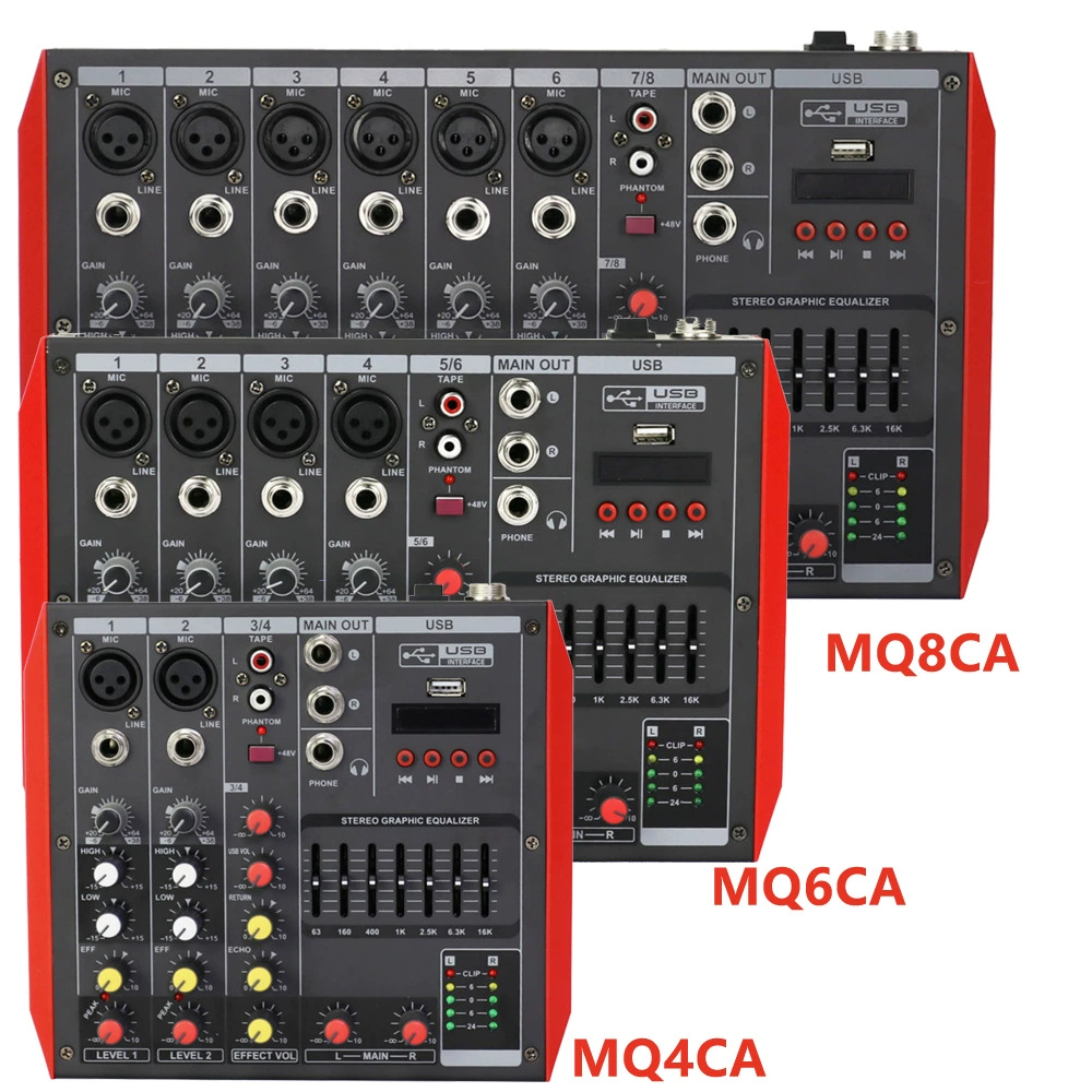 Небольшой спектакль микширование усилителя на сцене Свадебное представление с Bluetooth dsp Профессиональный эффект 7 секций сбалансированный
