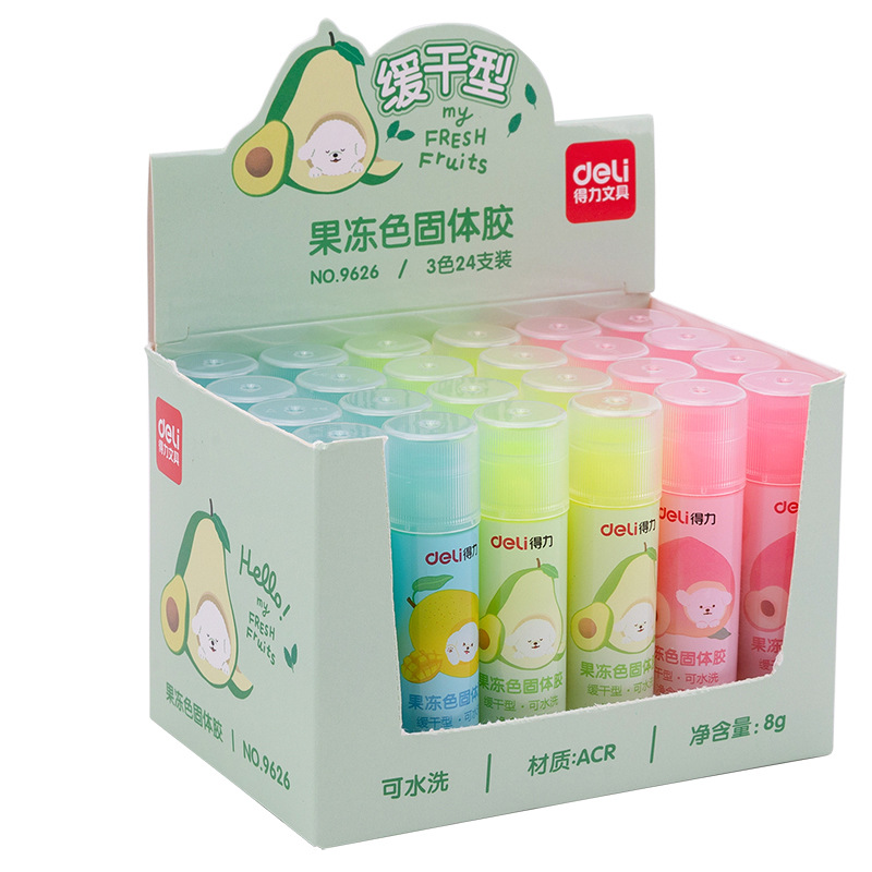 9626 color gelatina pegamento sólido color lindo caja de estudiantes de oficina hecha a mano 8g / pieza