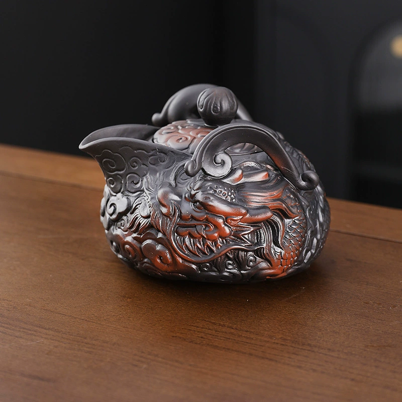 Ретро фиолетовый керамический чайник, ручной работы, высококачественный набор для кунг-фу чая, фиолетовый глиняный чайник, чашка для чая, подарок, сувенир