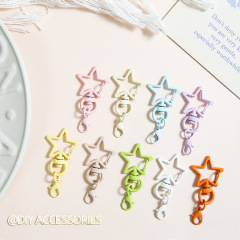 マカロンカラー五芒星ザリガニバックル diy メタルジュエリーアクセサリー材料卸売人形バッグぶら下げバックル