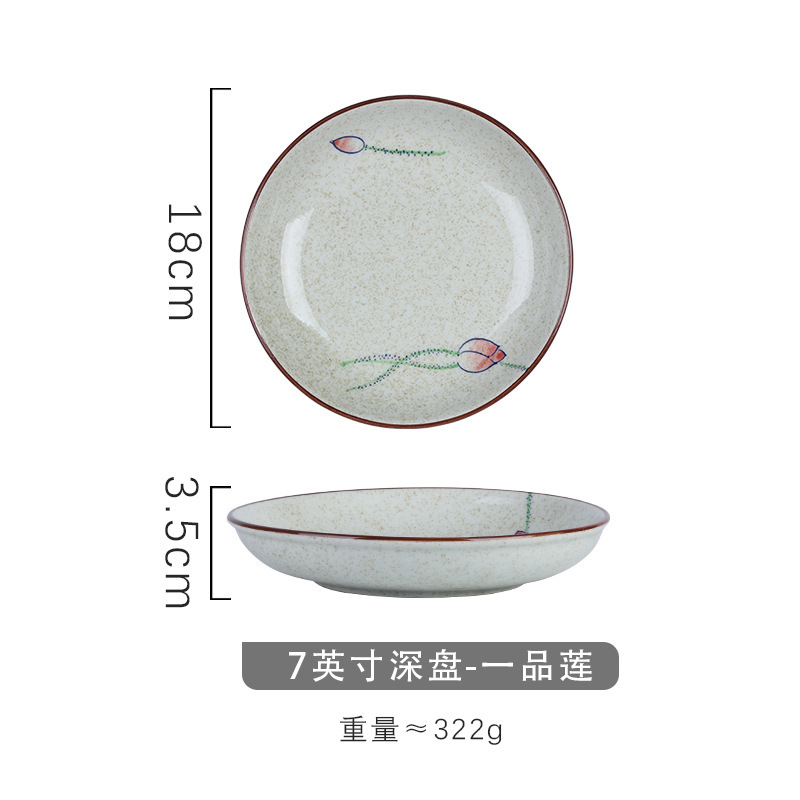 이핀 연꽃-7 인치 쌀판