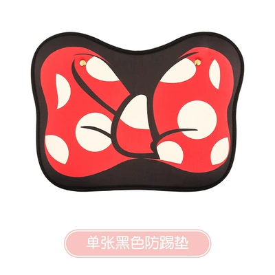 Polka Dot Anti-Kick Pad Chair Back Hanging Short Chair Back Anti-Kick Pad Car Seat Chair Back Anti-Fouling Pad Bow Type (Chair back anti-kick pad) - polka-dot-bow-anti-kick-pad-black