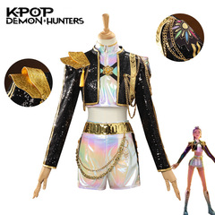 Kpop猎魔女团cos服 鲁米动漫服佐伊打歌服米拉黑金打歌服cosplay