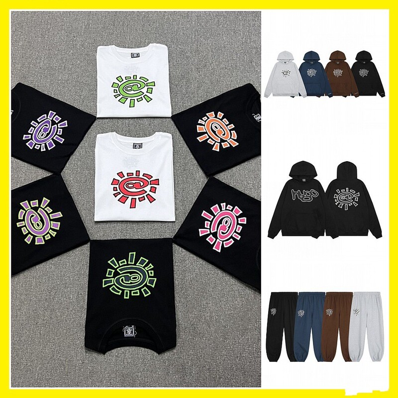 Full Range of Adw Sun Roll Fleece-Lined Hooded Sweatshirt Casual Pants High Street Couple Short-Sleeved T-Shirt Jeans Ysd