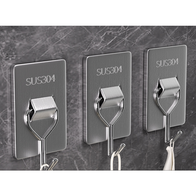Strong adhesive wall hooks, super load-bearing, no-trace wall hooks, no-drill adhesive hooks