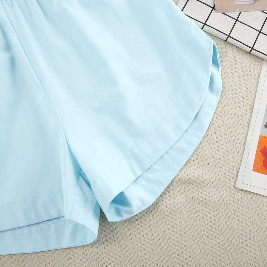 413g Weight Long Sleeve Sleeve Length Pajamas Lingerie Type Cotton Fabric Type Short Top Length Shorts Sets Sets Type 3 Pieces Set Quantity Home, Outdoor Occasion Halter Neck Neckline Breathable Function Regular Fit Fit Type Solid Color Pattern Summer, Spring Season Women's Gender Simple Style Style Home Outdoor Women's Simple Style Solid Color Cotton Shorts Sets Pajama Sets 20